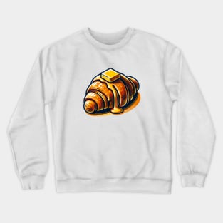 Croissant Butter Art Sweet Kawaii Yummy Food Crewneck Sweatshirt